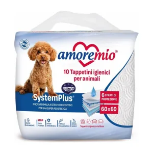 Amoremio Tapis hygiéniques — 60 × 60 cm, 10 pièces